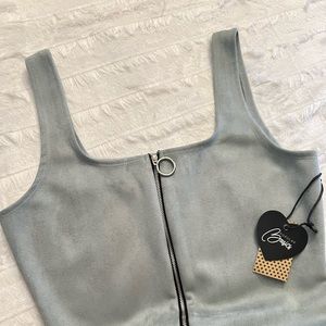 NWT Popular Basics | Women's Suede Bodycon Dress | Size L